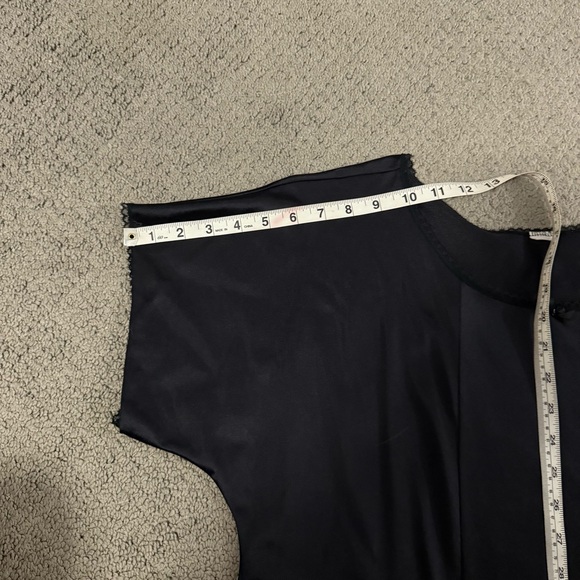 3/$20⚡️ Vintage Black Short Sleeve Mini Dress with Sheer Panels and Crewneck - Picture 16 of 16